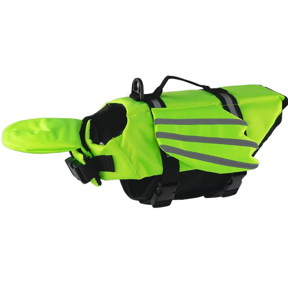 Dogs Life Jacket with Chin Float Oxford Breathable Adjustable Swimming Vests with Reflective & Rescue Handle for Most Sizes Dogs