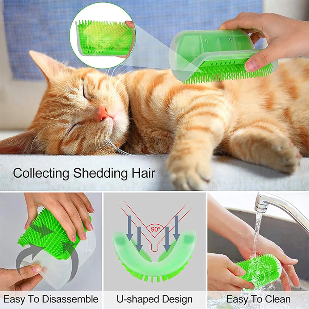 Cat Scratcher Massager pour les chats grattant les animaux de compagnie Bruss