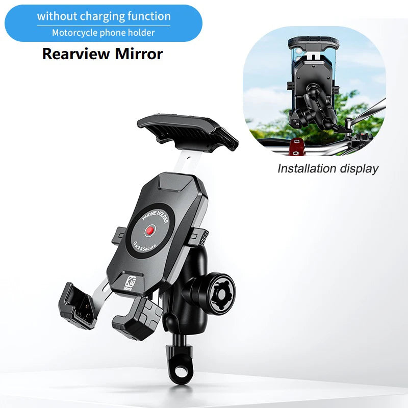Support de téléphone pour moto 12 V, chargeur rapide USB C PD 20 W, chargeur sans fil 15 W, support pour vélo 4.07.0" Téléphone portable