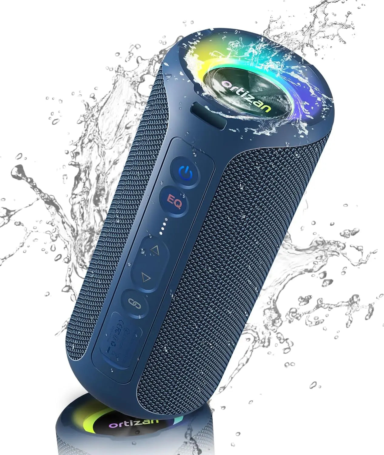 Ortizan Bluetooth Enceintes 40W Bass de basse améliorée portable en extérieur sans fil 30hrs IP7 Tre-shorre de douche imperméable Bluetooth 5.3