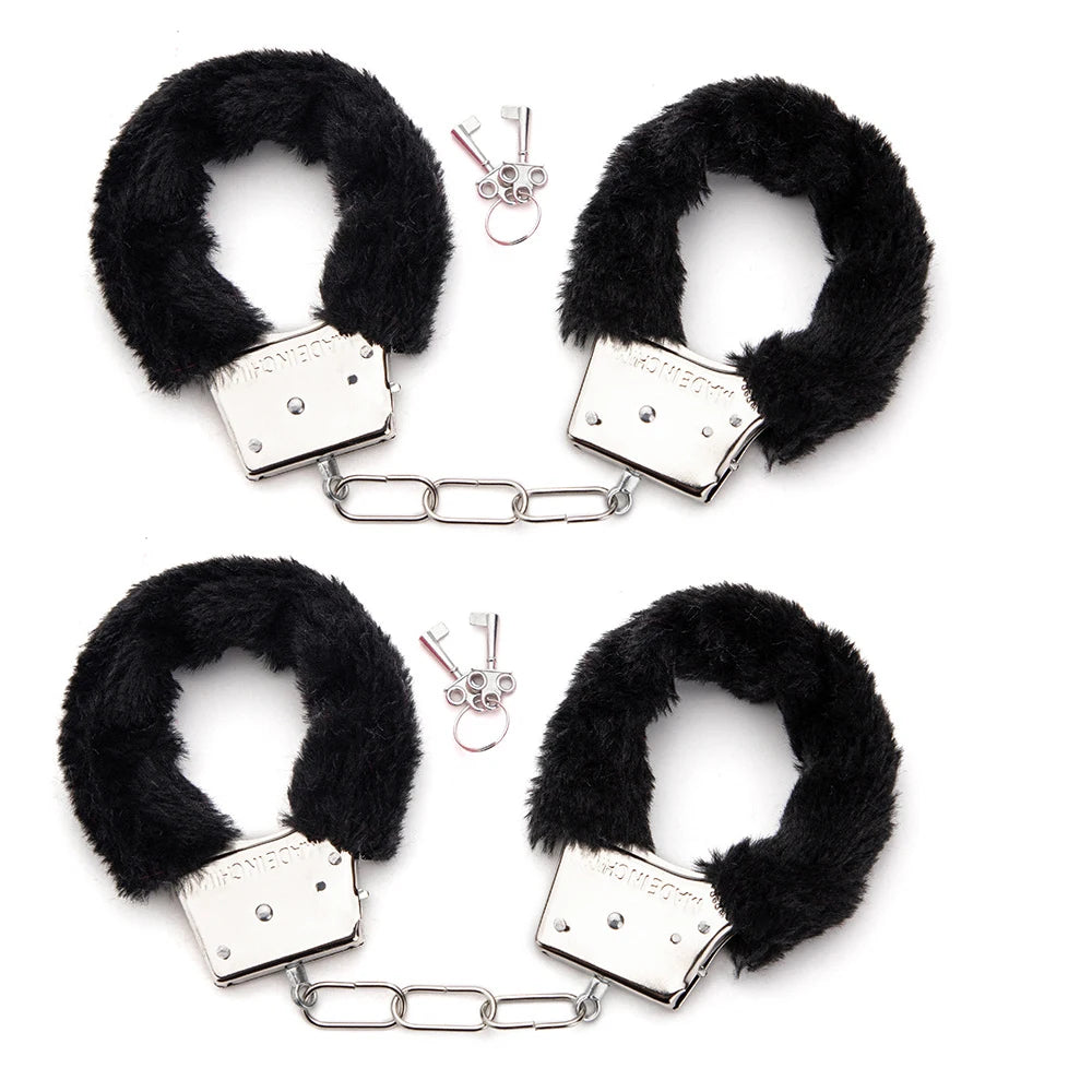 Accessoires érotiques Toys sexuels 2pc BDSM Bondage menottes pour les contraintes sexuelles Cuffs Fetish Adult Couples Games Produits sexuels