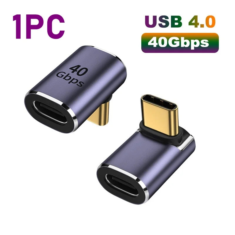 PD 100W USB 40 Gbps Terrain de données USB 4.0 Thunderbolt 4 Type C Male vers le connecteur féminin Extenseur pour les ordinateurs portables du téléphone mobile