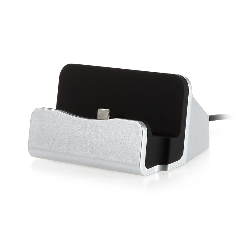 Téléphone Station de chargement Docktop Desktop Téléphone Base de chargement 2-en-1 Mini Stand pour les accessoires de téléphone mobile Micro USB Type-C