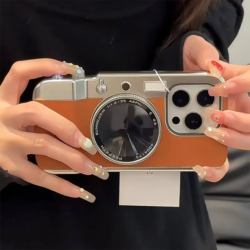 All-in-one camera phone case for iPhone 16 15 Pro 14 13 12 11 with mirror magnetic suction Bluetooth connection protective case