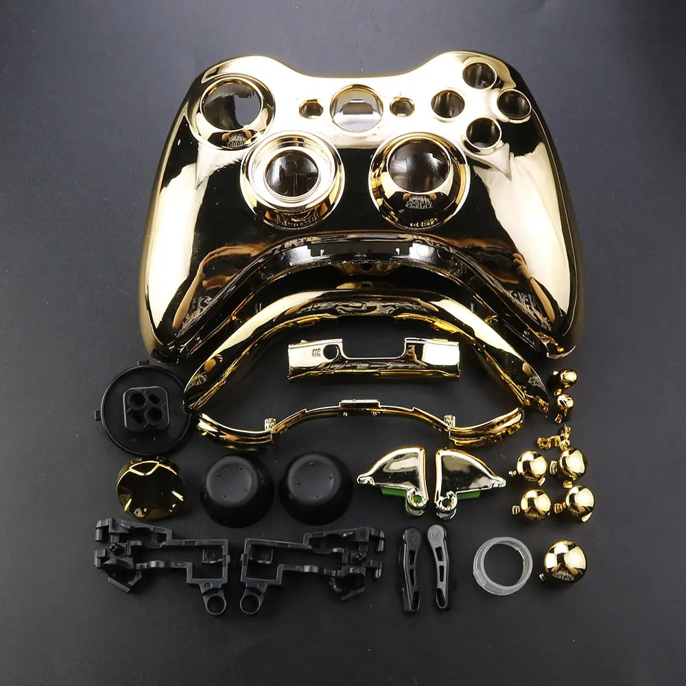 JCD For XBOX 360 Wireless Controller Full Case Gamepad Housing Shell Cover with Buttons Kits Analog Stick Bumper Accessories