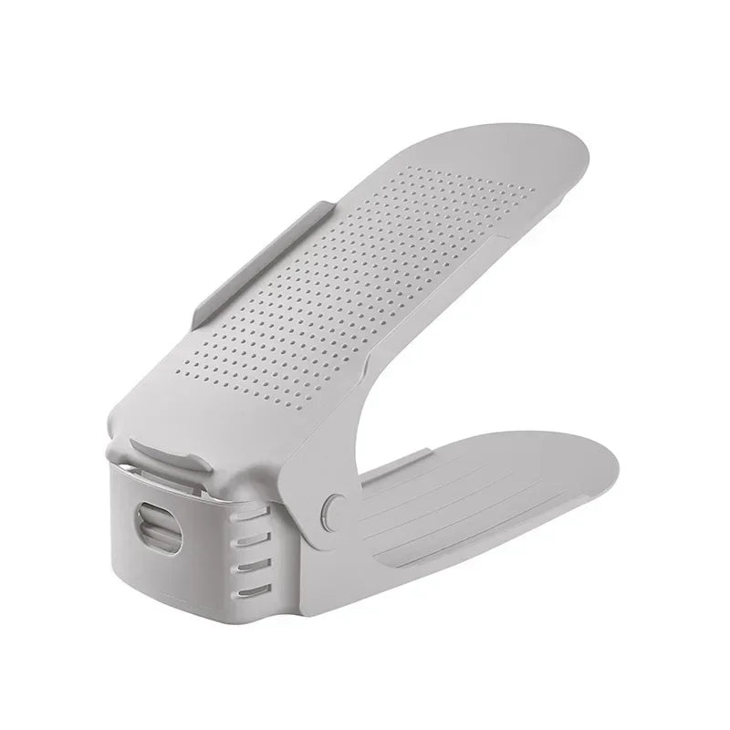 10pcs Shoe Spacker Slots réglables Slots Organisateur Chaussures Slots Space Saver Double Deck Rack Stept pour l'organisation du placard chaud