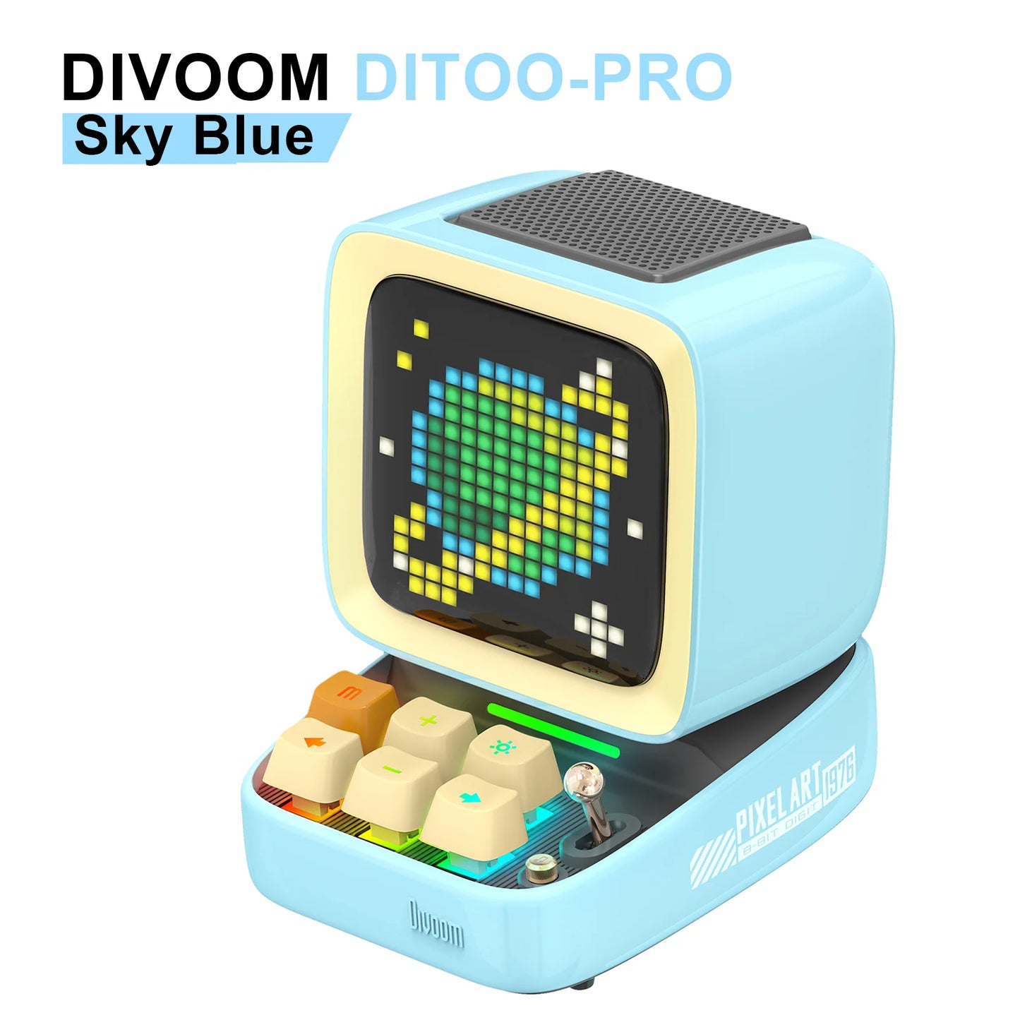 DIVOOM DITOO-PRO RETRO PIXEL ART BLUETOOTH PORTABLE ALARME ALARME CHARGE DIY LED Display, mignon décoration de lumière à la maison cadeau mignon