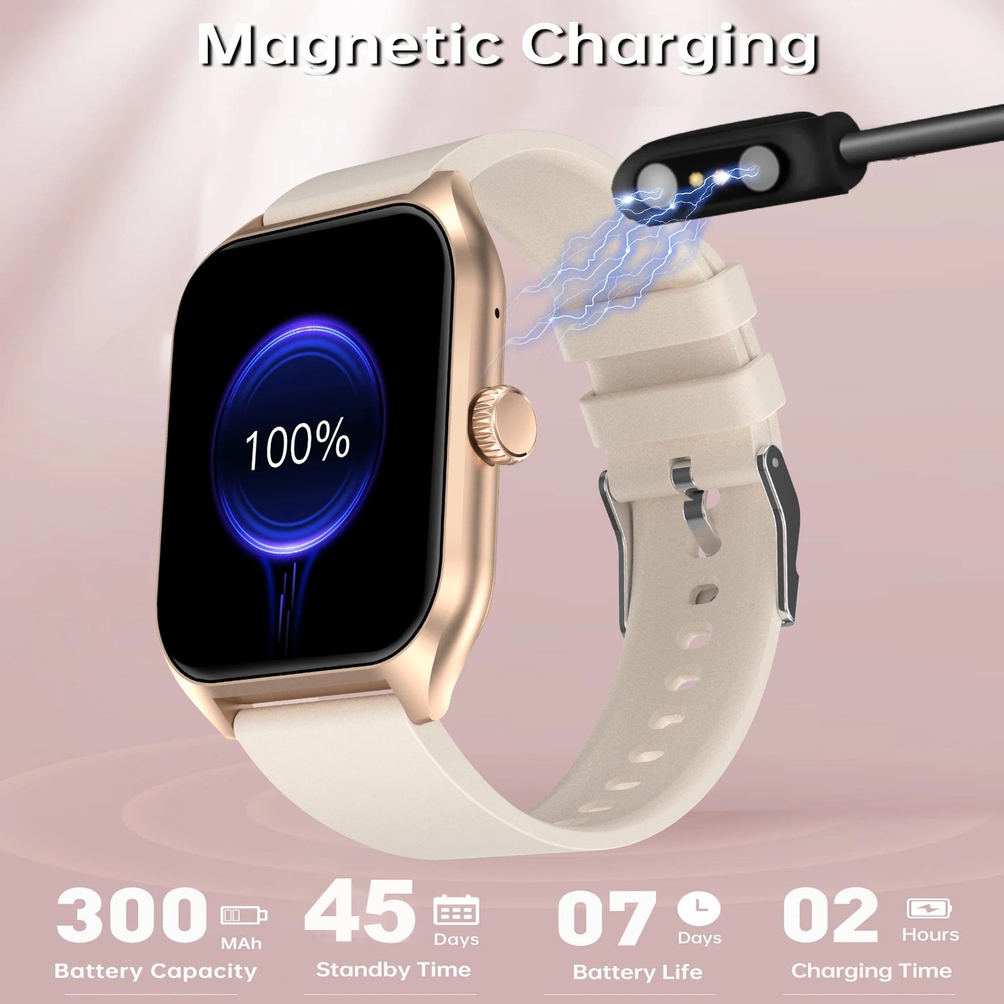AI-VOCIE ASSISTANT SMART WART pour les hommes, 1,96 '' 'HD Screen Activity Trackers avec 100 + Sports/Sleep/Heart Rate Monitor