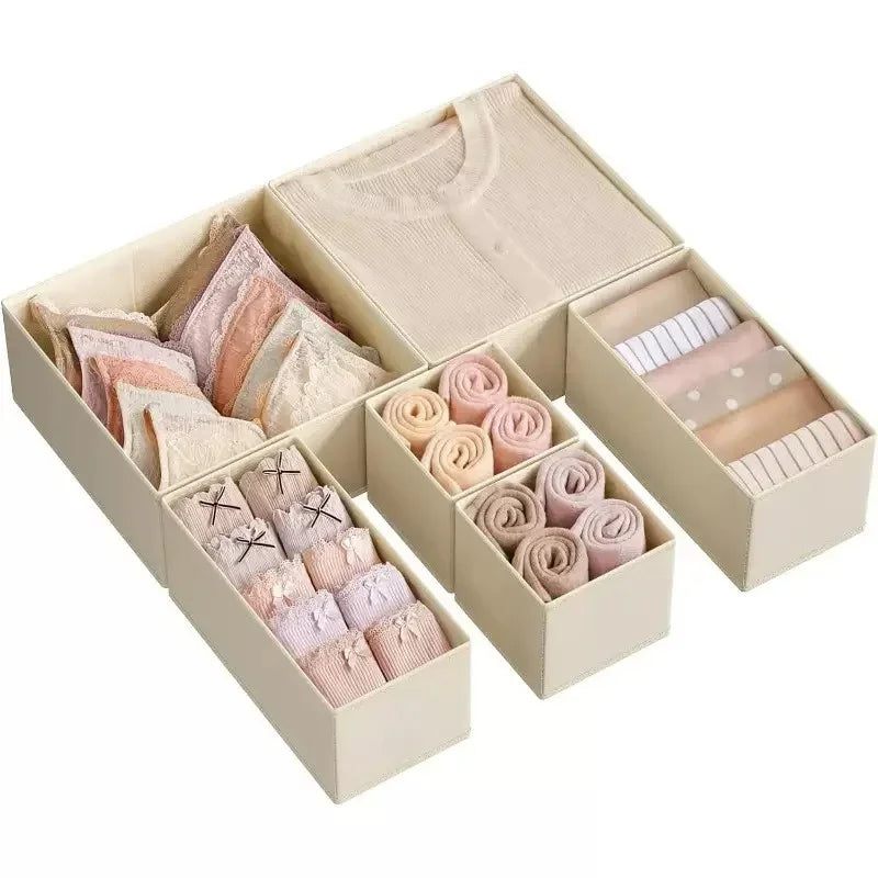 Foldable Lingerie Organizer Bra Underwear Socks Drawer Closet Storage Box Space Saving Easy Assembly