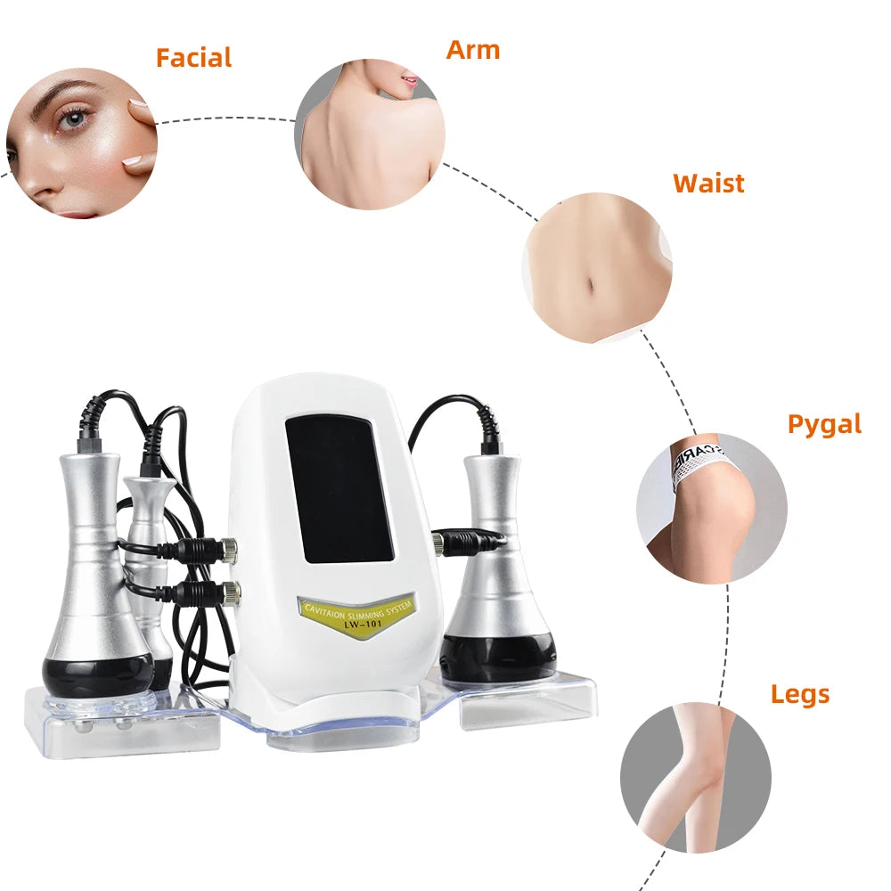 3/4-en-1 40k Corps minceur Masseur de cavitation Machine de dispositif multifonctionnel Face Body Resserrer le salon de beauté soulevant