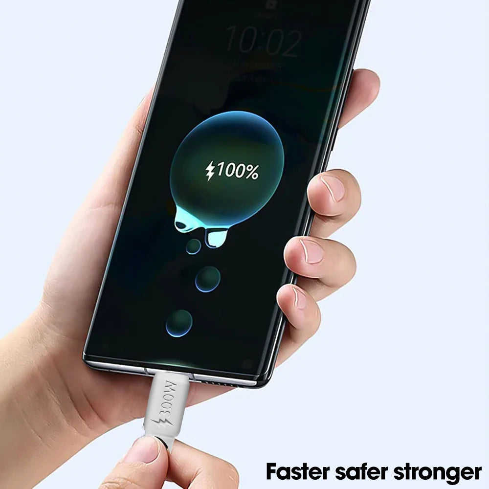 Câble robuste de type C épais 300W Ligne de données USB CHELER USB C CHARGE POUR Android Samsung Xiaomi Huawei Type-C fil