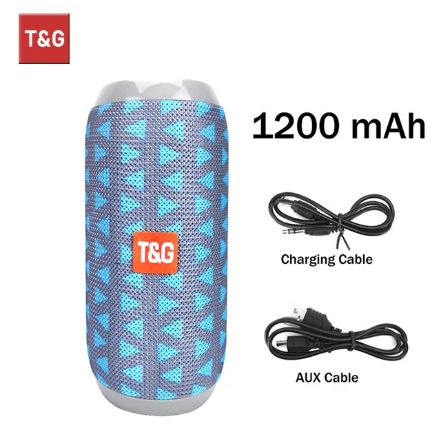 Haut-parleur Bluetooth T&G TG117 TWS Portable Boîte de son imperméable haut-parleur en plein air en extérieur en plein air enjambé les haut-parleurs de surround Poutenir la radio FM TF