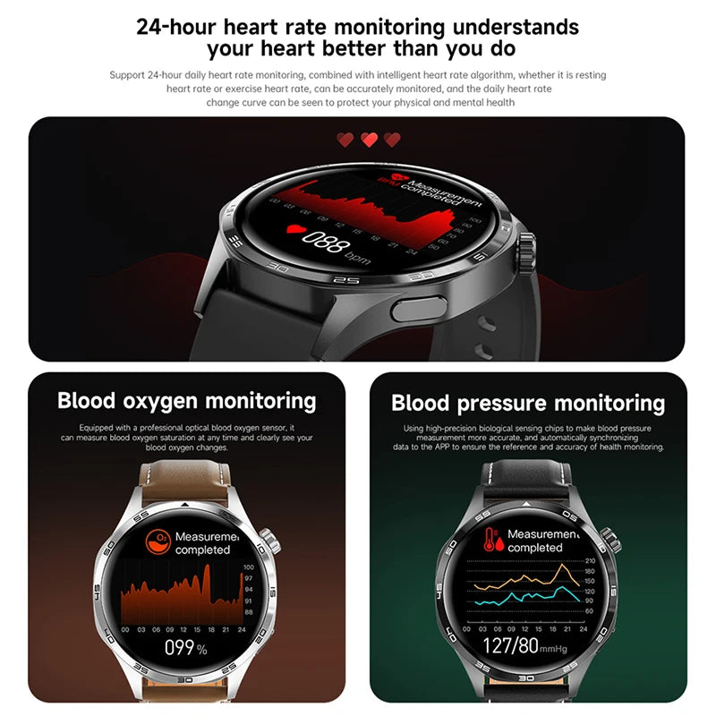 Pour Huawei GT5 Pro GPS NFC Smart Watch Men 360 * 360 AMOLED SCREAT CARD Rate Bluetooth Call IP67 imperméable Homme Smartwatch 2025