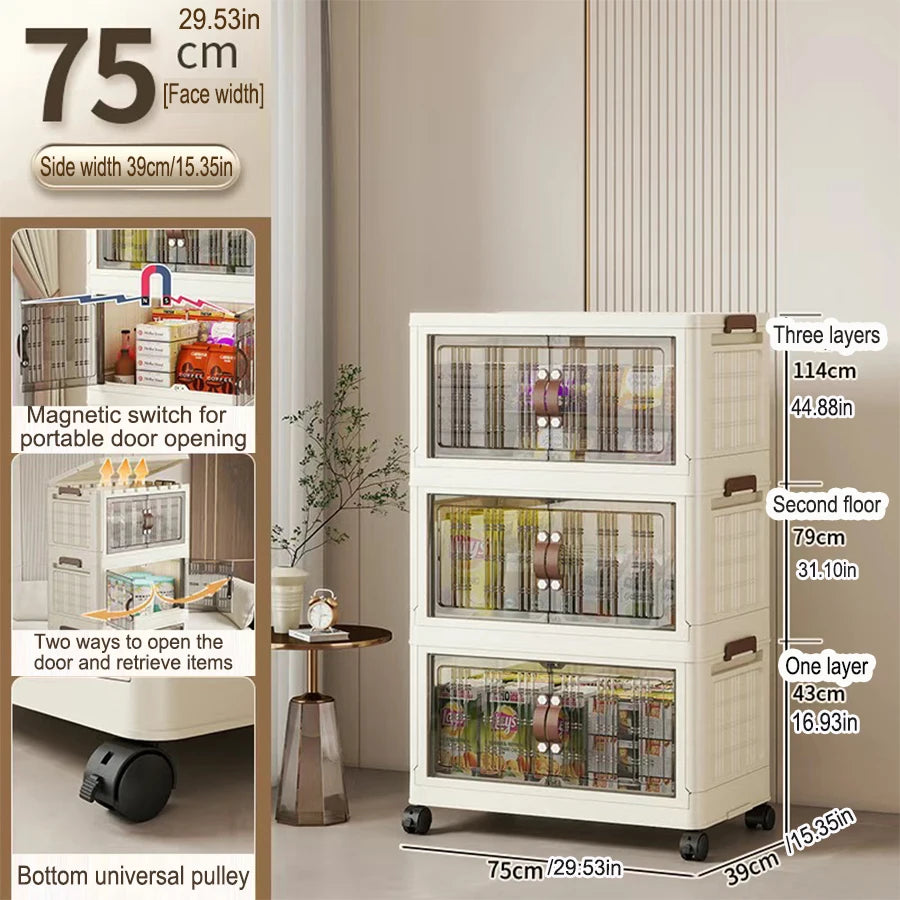Armoire de rangement de rangement à pliage multifonction de grande capacité Organisateur de placard à poussière Boîtes de rangement faciles à installer