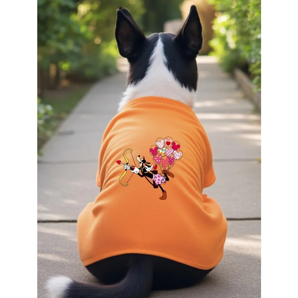 T-shirt pour animaux de compagnie à imprimé Disney, en matière de fibres, adapté aux loisirs intérieurs et extérieurs, à la protection solaire, aux vêtements de chat et de chien