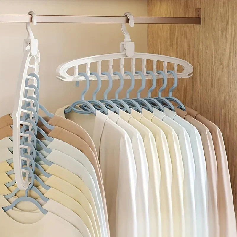 Pliage de vêtements multi-trous cintre non glissée rack de stockage espace sauvegarde de vêtements de vêtements organisateurs pour le pantalon de jean armoire écharpe