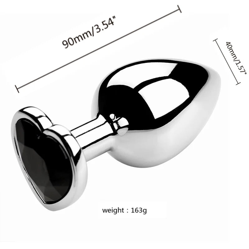 S/m/l plug anal métal toys sexe adulte pour femmes hommes cristales érotiques stimulateur de bouche de cul masseur de la prostate bien