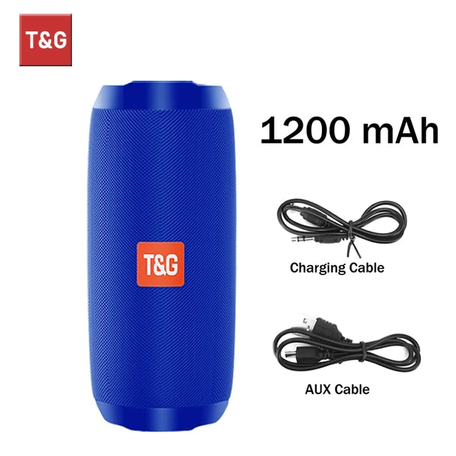 Haut-parleur Bluetooth T&G TG117 TWS Portable Boîte de son imperméable haut-parleur en plein air en extérieur en plein air enjambé les haut-parleurs de surround Poutenir la radio FM TF