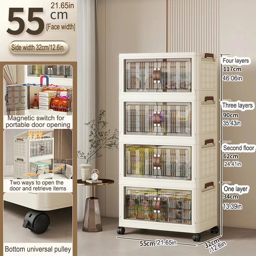 Armoire de rangement de rangement à pliage multifonction de grande capacité Organisateur de placard à poussière Boîtes de rangement faciles à installer