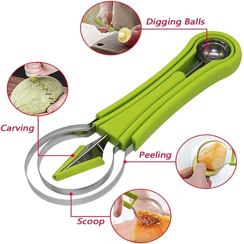 Melon Scoops Fruit Cutting Tool Watermelon Knife Slices Different Innovative Kitchen Utensils Accessorie Useful Things for Home