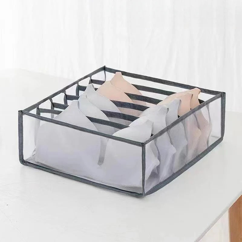 6/7/11 Boîtes de rangement des sous-vêtements, armoire à chaussettes de sous-vêtements à domicile, partition de maillage et boîte de tri de tissu de style tissu de style tissu et boîte