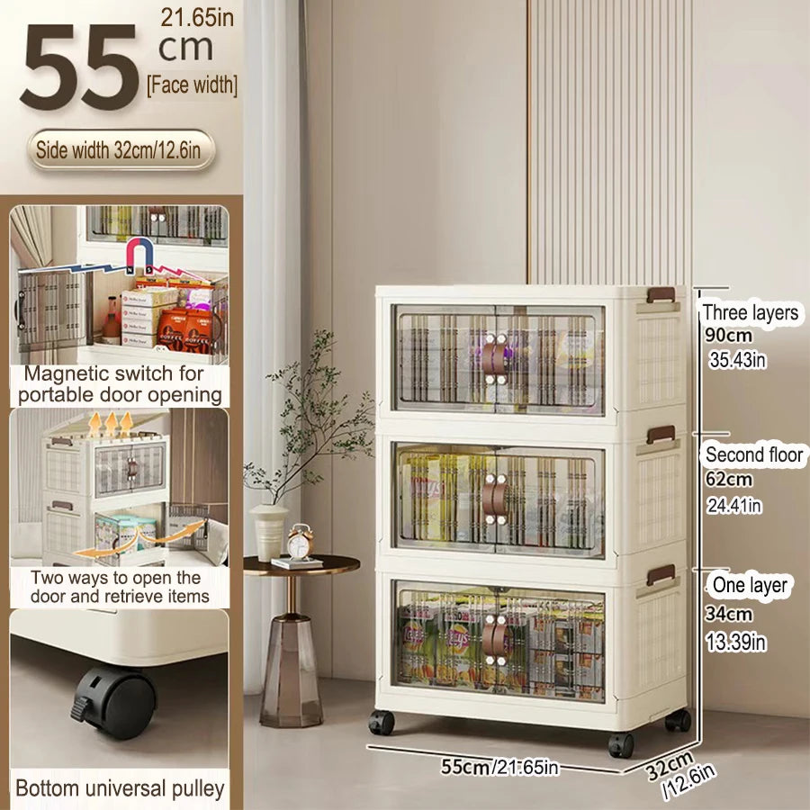 Armoire de rangement de rangement à pliage multifonction de grande capacité Organisateur de placard à poussière Boîtes de rangement faciles à installer