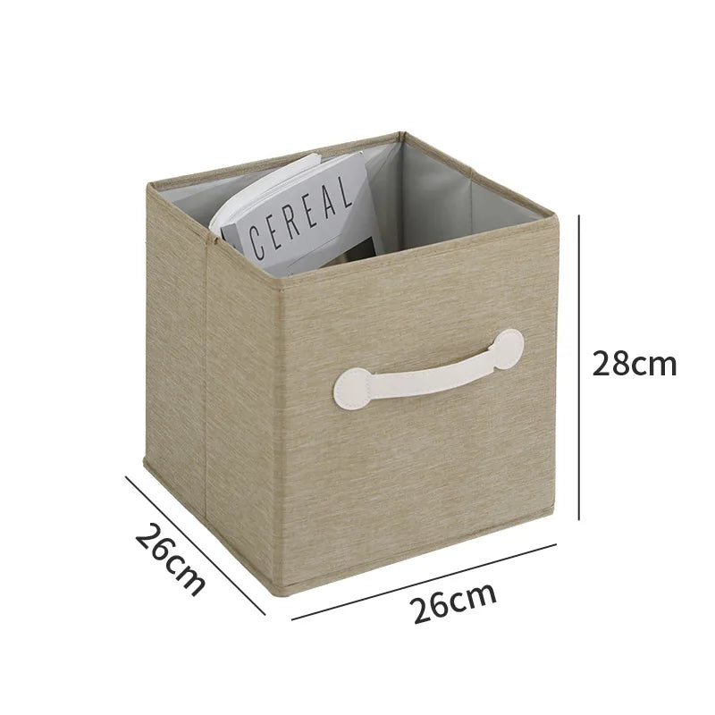 Boîte de rangement à domicile Tissu à chambre pliante Boîte de rangement de jouets Organisation et bureau de maison de rangement