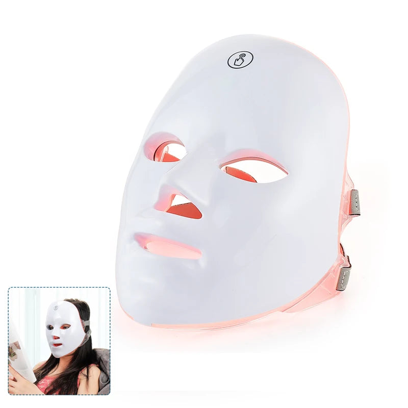 Sans fil 7 couleurs LED Face Beauty Machine Photon Nou du cou de couvrage du cou de couture serrer le rajeunissement