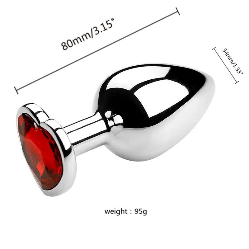 S/m/l plug anal métal toys sexe adulte pour femmes hommes cristales érotiques stimulateur de bouche de cul masseur de la prostate bien