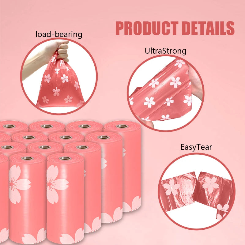 EPI Sac de merde de chien dégradable épaissis à parfum floral Sac de merde pour animaux