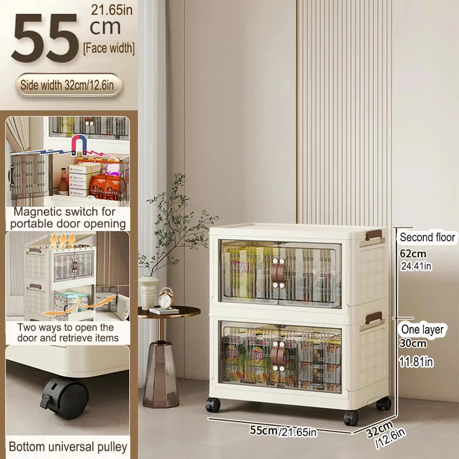 Armoire de rangement de rangement à pliage multifonction de grande capacité Organisateur de placard à poussière Boîtes de rangement faciles à installer
