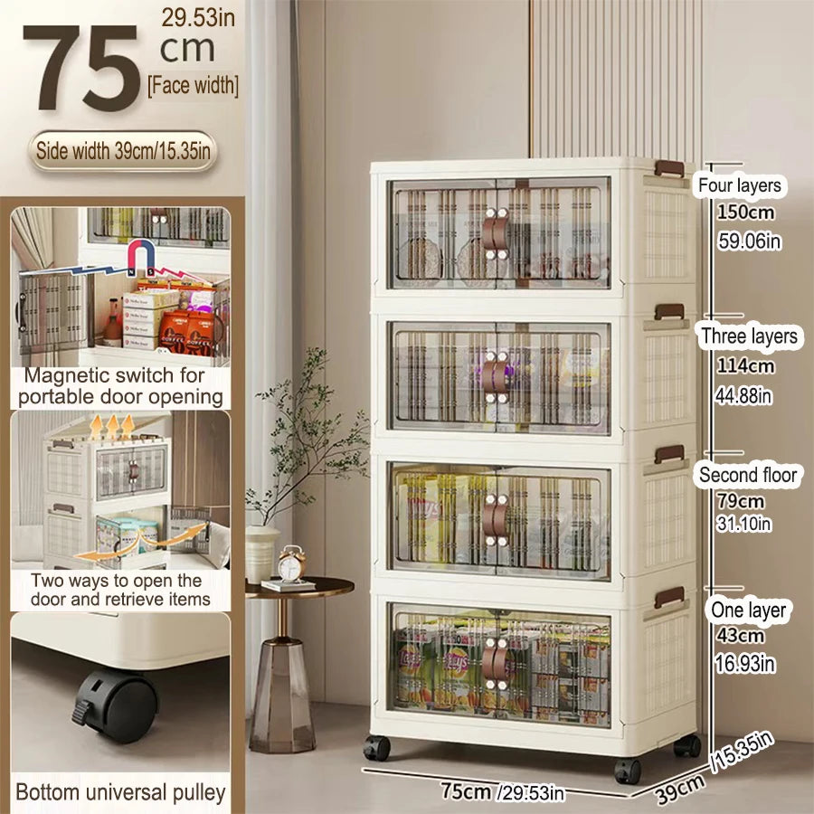 Armoire de rangement de rangement à pliage multifonction de grande capacité Organisateur de placard à poussière Boîtes de rangement faciles à installer