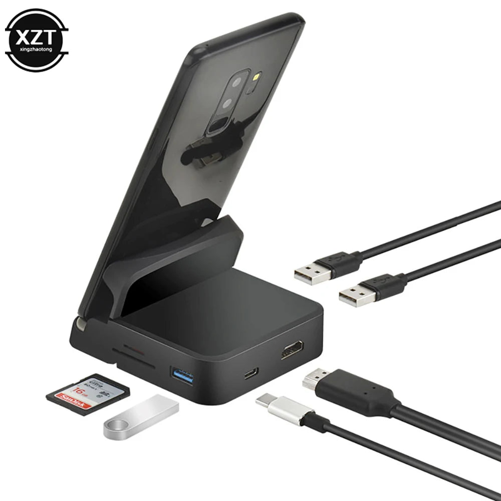8 en 1 de type C Hub Dosting Station Stand Dex Pad Station USB C à HDMI Compatible Dock Power Charger Kit pour Samsung