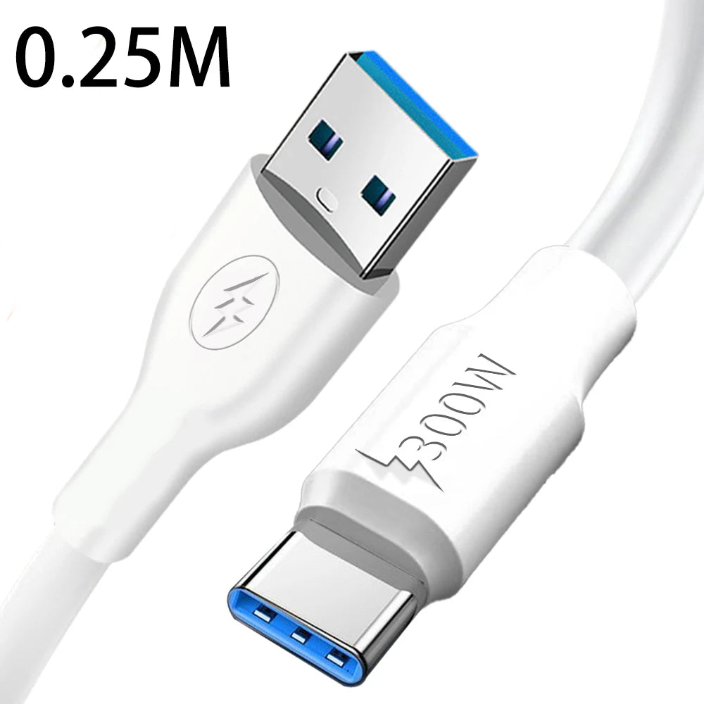 Câble robuste de type C épais 300W Ligne de données USB CHELER USB C CHARGE POUR Android Samsung Xiaomi Huawei Type-C fil
