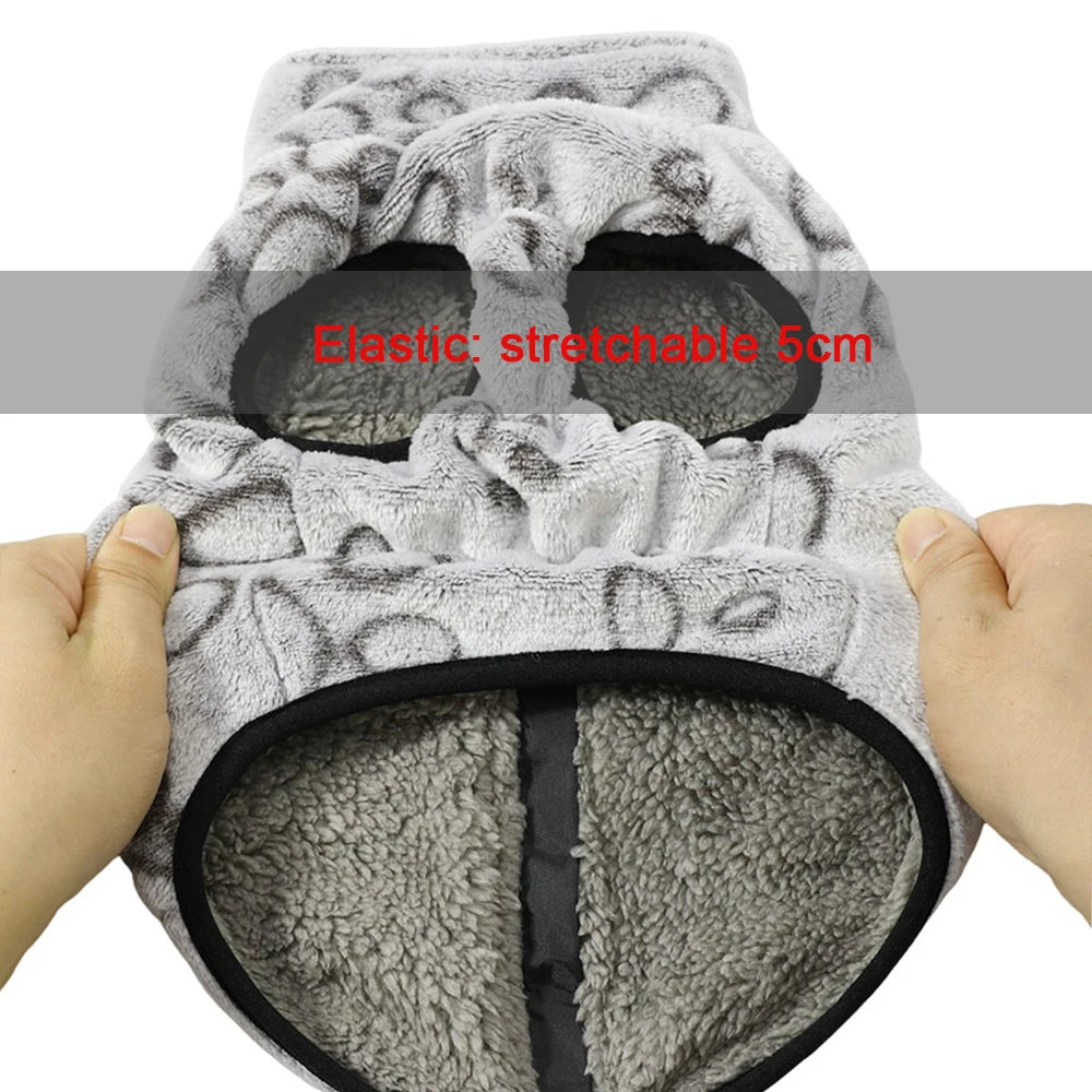 Autumn Winter Puppy Jacket Soft Fleece Clothes For Small Dogs Overalls Cute Paw Print Chihuahua Coat Yorkshire Vest Pet Costume