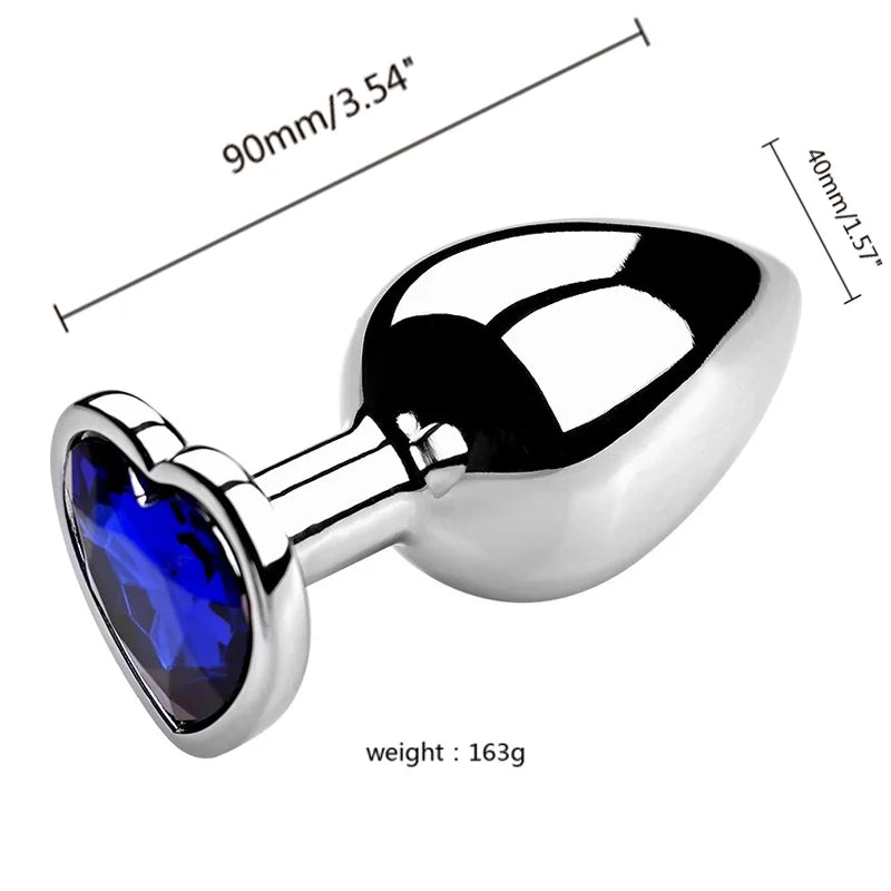 S/m/l plug anal métal toys sexe adulte pour femmes hommes cristales érotiques stimulateur de bouche de cul masseur de la prostate bien