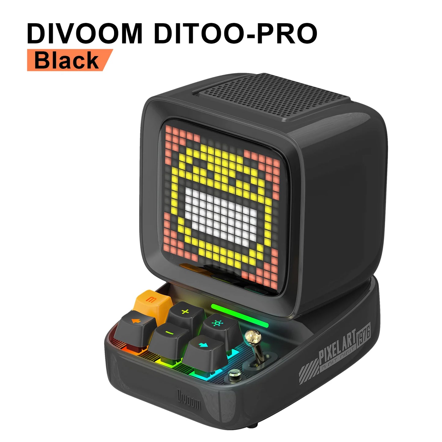 DIVOOM DITOO-PRO RETRO PIXEL ART BLUETOOTH PORTABLE ALARME ALARME CHARGE DIY LED Display, mignon décoration de lumière à la maison cadeau mignon