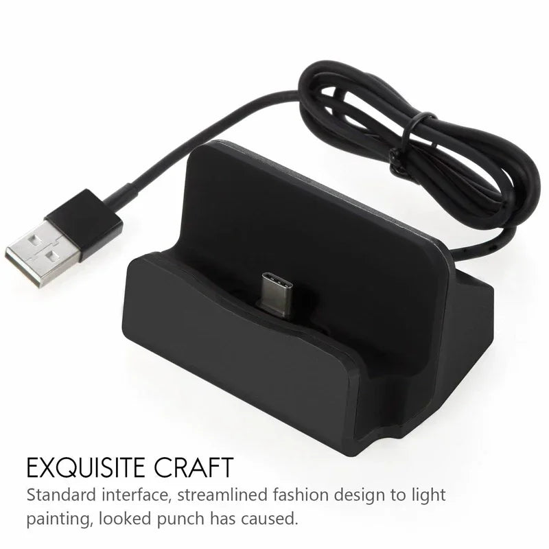 Type C USB Dock Charger Téléphone Porte-iphone 15 14 13 12 11 Pro Max Samsung S24 S23 Cradle Dock Dock Station Stand de charge