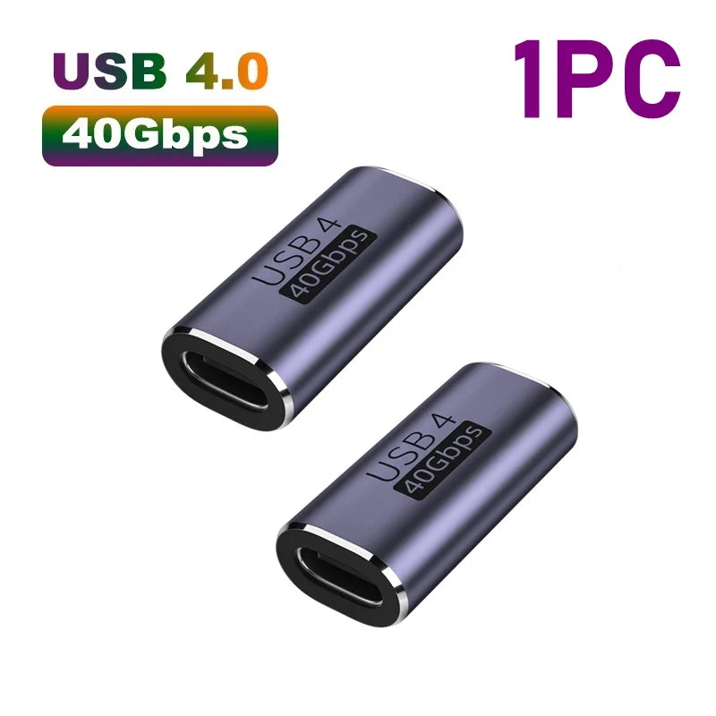 PD 100W USB 40 Gbps Terrain de données USB 4.0 Thunderbolt 4 Type C Male vers le connecteur féminin Extenseur pour les ordinateurs portables du téléphone mobile