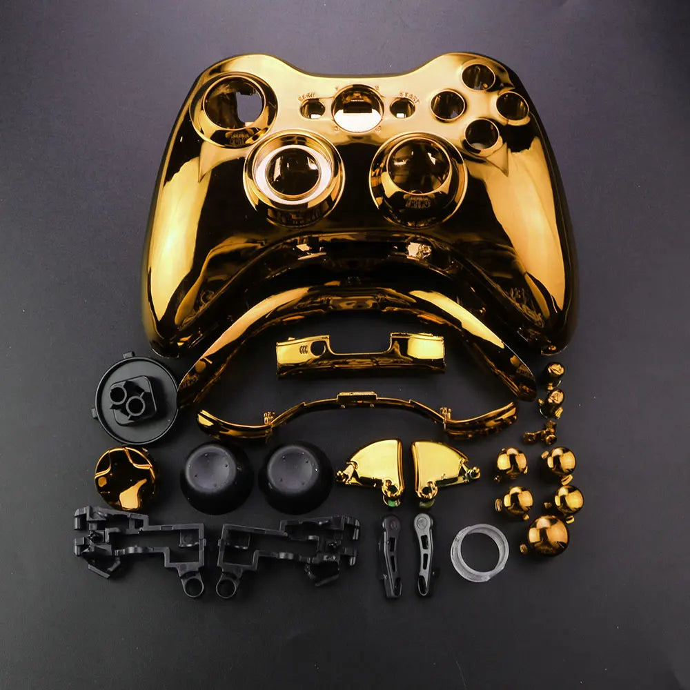 JCD For XBOX 360 Wireless Controller Full Case Gamepad Housing Shell Cover with Buttons Kits Analog Stick Bumper Accessories