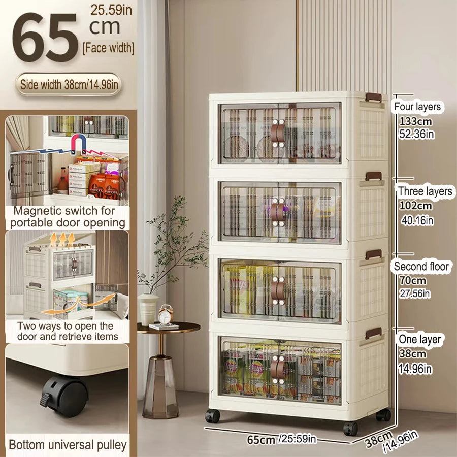 Armoire de rangement de rangement à pliage multifonction de grande capacité Organisateur de placard à poussière Boîtes de rangement faciles à installer