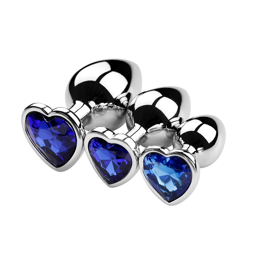 S/m/l plug anal métal toys sexe adulte pour femmes hommes cristales érotiques stimulateur de bouche de cul masseur de la prostate bien