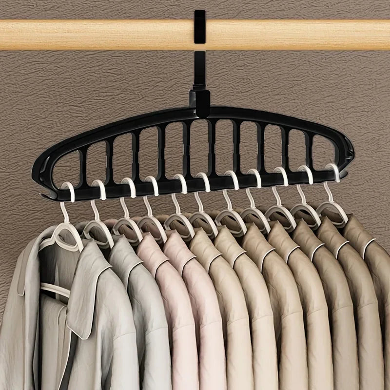 Pliage de vêtements multi-trous cintre non glissée rack de stockage espace sauvegarde de vêtements de vêtements organisateurs pour le pantalon de jean armoire écharpe