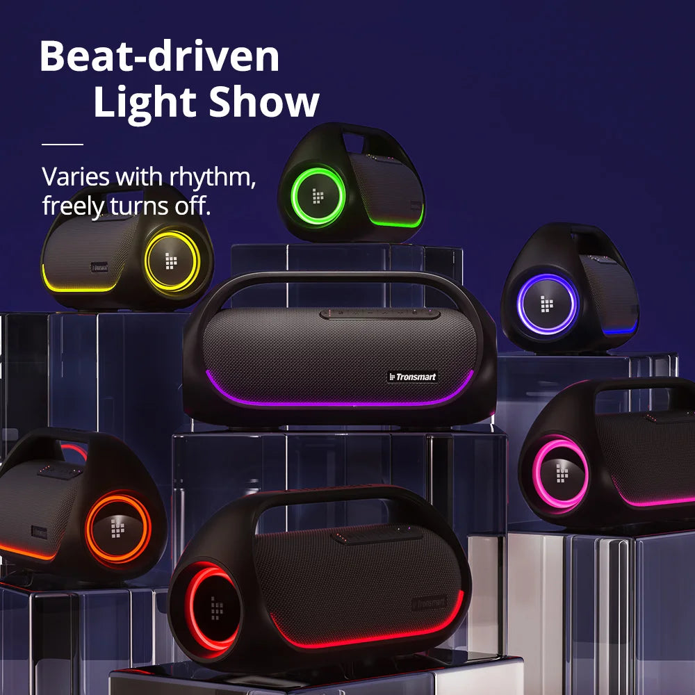 TRONSMART BANG SPELER 60W BLUETOTH EN DEINDER AVEC AUDIO HI-RÉSEURS SANS, BOSS lourde, contrôle de l'application, poignée portable, pour la fête