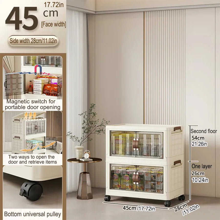 Armoire de rangement de rangement à pliage multifonction de grande capacité Organisateur de placard à poussière Boîtes de rangement faciles à installer