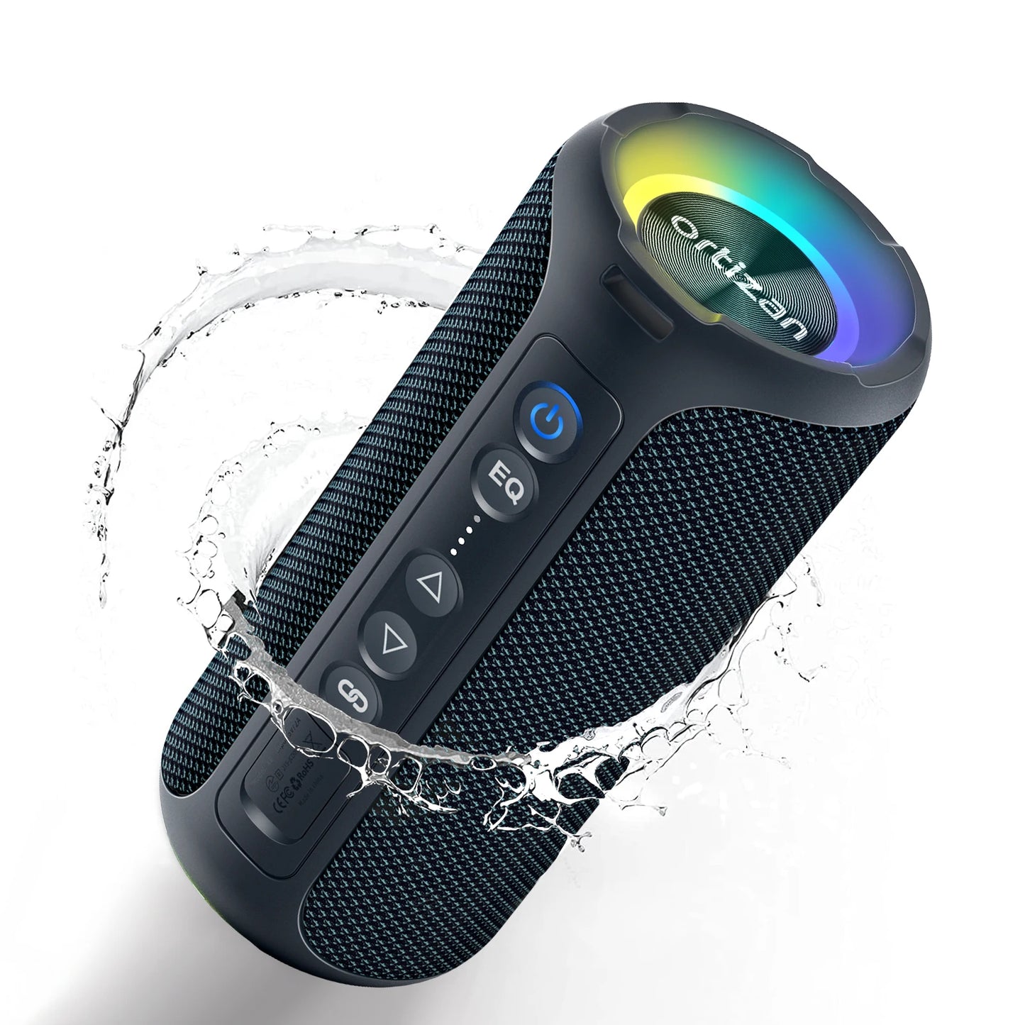 Ortizan Bluetooth Enceintes 40W Bass de basse améliorée portable en extérieur sans fil 30hrs IP7 Tre-shorre de douche imperméable Bluetooth 5.3
