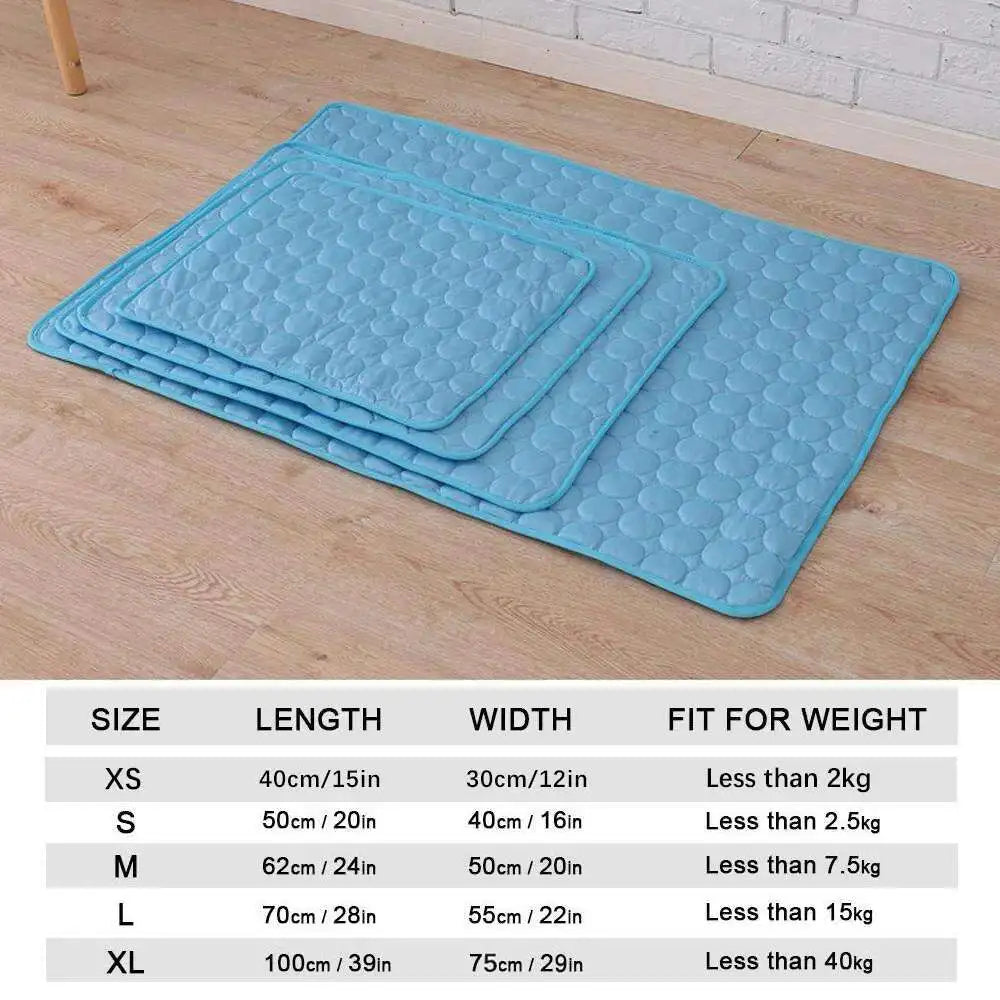 Tapis de chien refroidissement tapis d'été pour chiens chat glace de soie couverture canapé-couverture respirant lit de compagnie de chien de chien été lavable pour petit grand chien chat