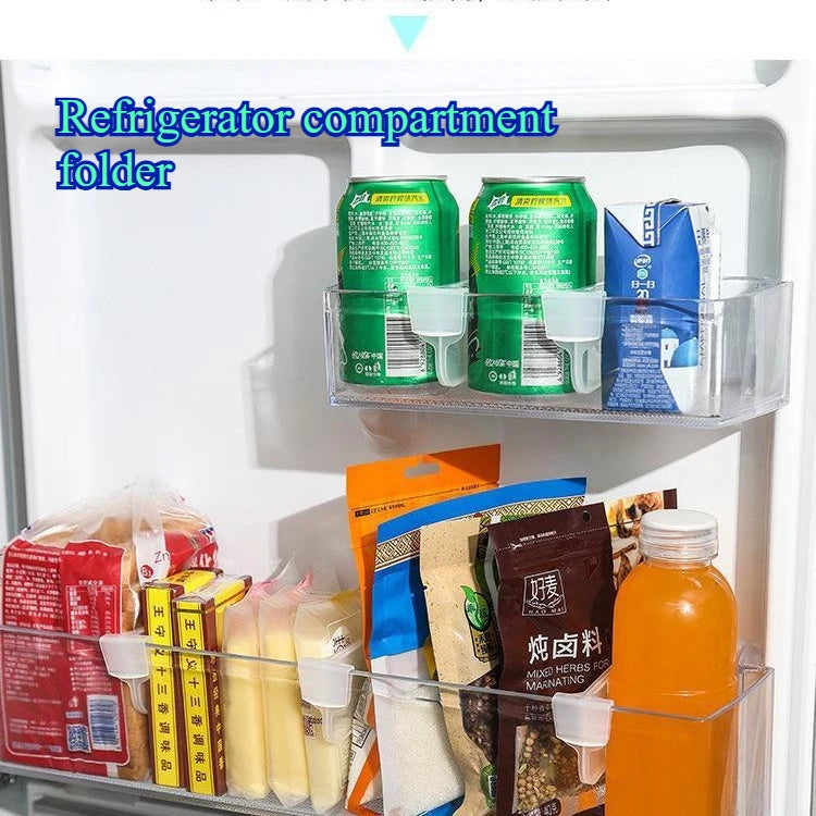 Refrigerator Storage Partition Board Fridge Kitchen Organization Home Divider Storage Splint Kitchen Bottle Can Shelf Organizer