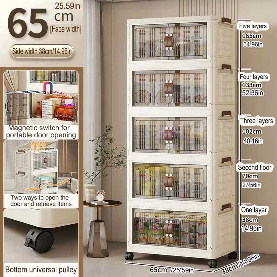 Armoire de rangement de rangement à pliage multifonction de grande capacité Organisateur de placard à poussière Boîtes de rangement faciles à installer