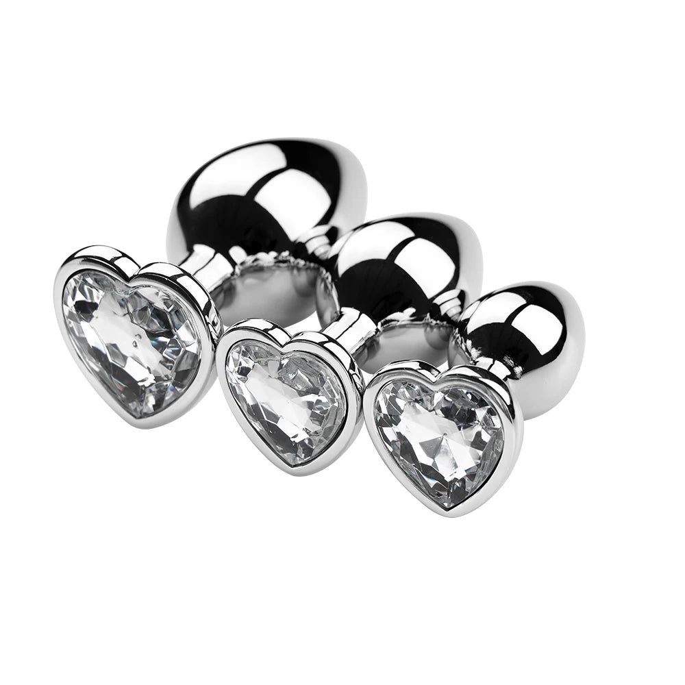 S/m/l plug anal métal toys sexe adulte pour femmes hommes cristales érotiques stimulateur de bouche de cul masseur de la prostate bien